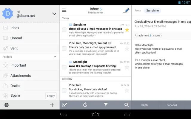 DaumMail android App screenshot 1