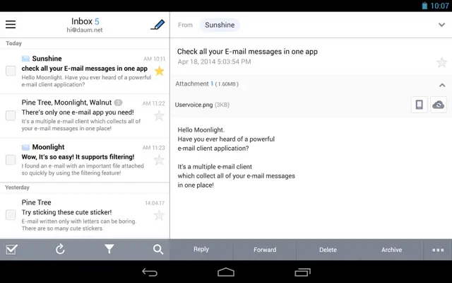 DaumMail android App screenshot 2